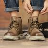Martin Boots New Autumn and Winter British High-top Polished Business Leather Shoes Retro Lightweight Platform Boots