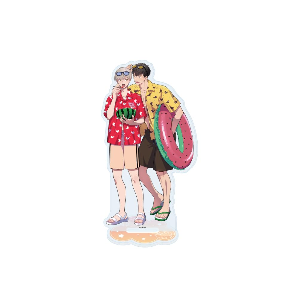 

Shimahokke Sensei 01 Summer BL Fair Acrylic Stand Working Couple s Vacation [Original Illustration]