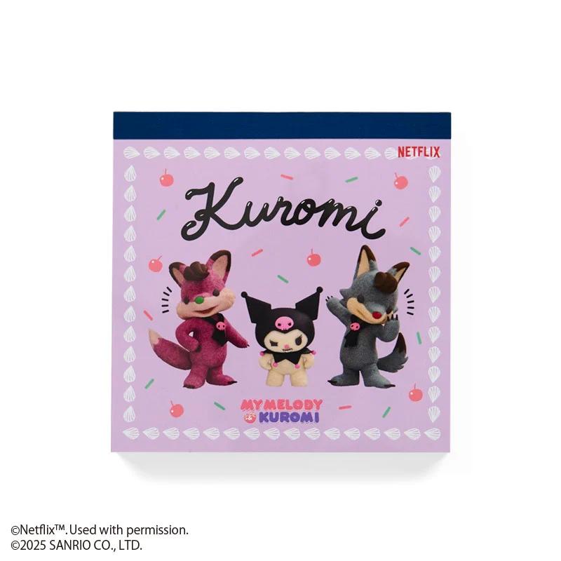 

Sanrio Netflix MY MELODY & KUROMI KUROMI Квадратный блок для записей Япония НОВЫЙ