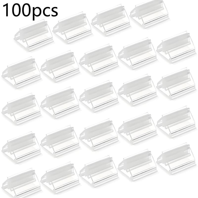 50/100Pcs Mini Table Sign Stands BPA Free Clear Plastic Card Holders for Bridal Shower Wedding Party Table Decor