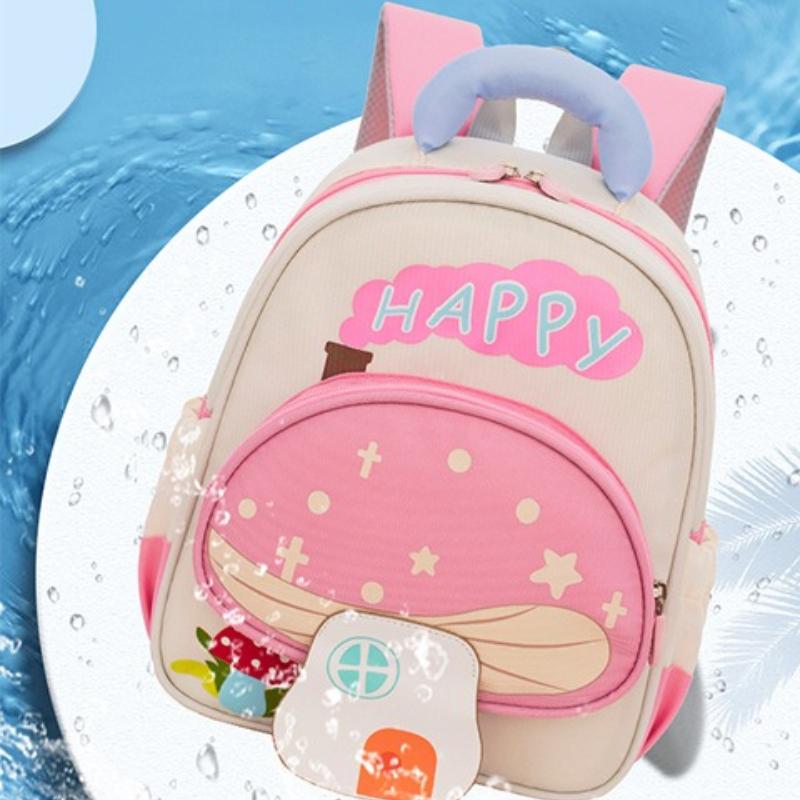 25*11*31cm 1pcs Kindergarten School Bags Girl's Birthday Gift Cute Mushroom Shaped Large Capacity Backpack Cartoon Lightweight Children's Bookbag