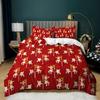 Christmas Duvet Cover Cartoon Merry Chirstmas Santa Claus Elk Quilt Cover Green for Children Adults Holiday Gifts Bedroom Decor