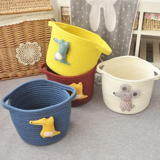 

Хлопковый держатель для хранения мелочей, нитка, ручная работа, настольная корзина для ключей, косметика