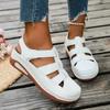 Women Platform Hollow Roman Sandals, Round Toe Wedge Heel Breathable Comfort Casual Shoes