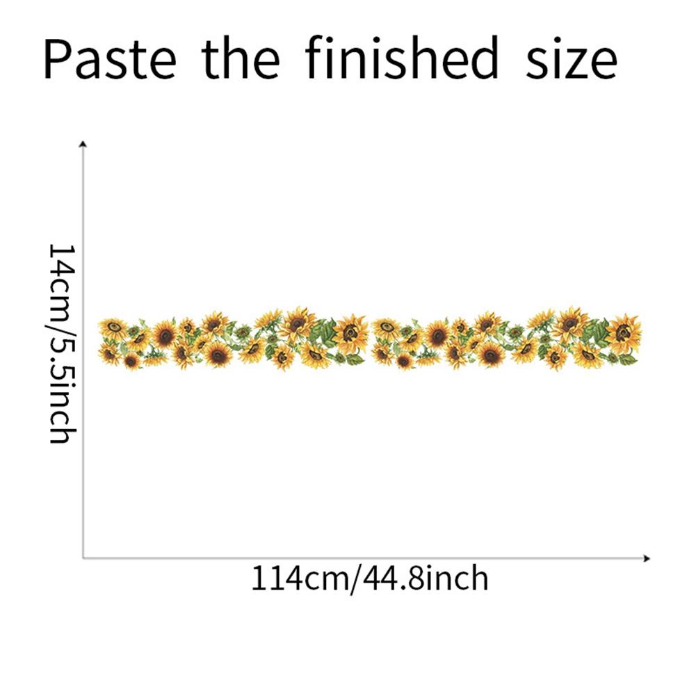 Samolepka na zeď Slunečnice Okrajová linka 1 sada 14*114cm Pro domácnost