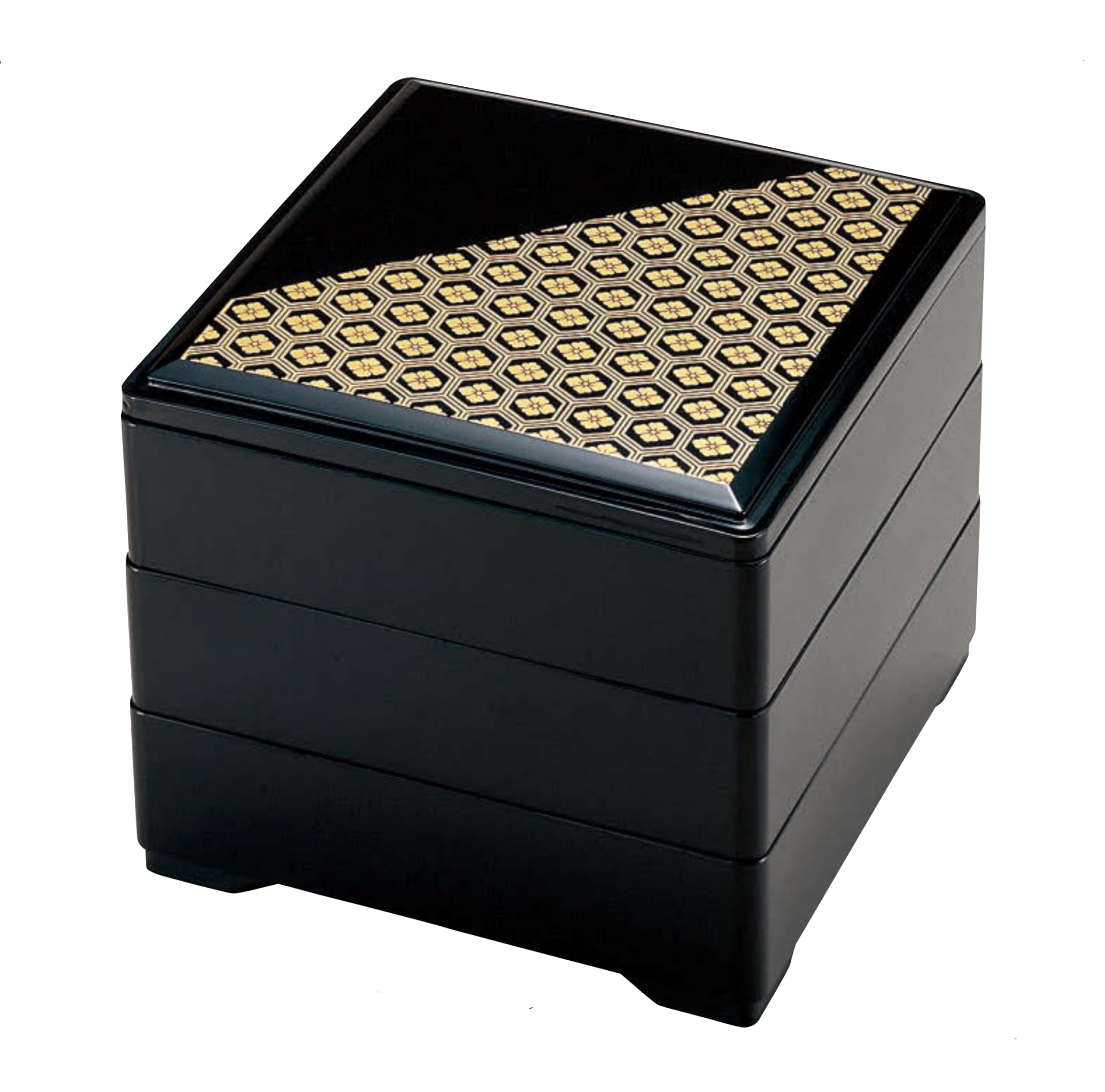 

Wakaizumi Черная черепаховая скорлупа 3 лаковых изделия, 6 дюймов (Черный интерьер), Ярусы, H-152-1A