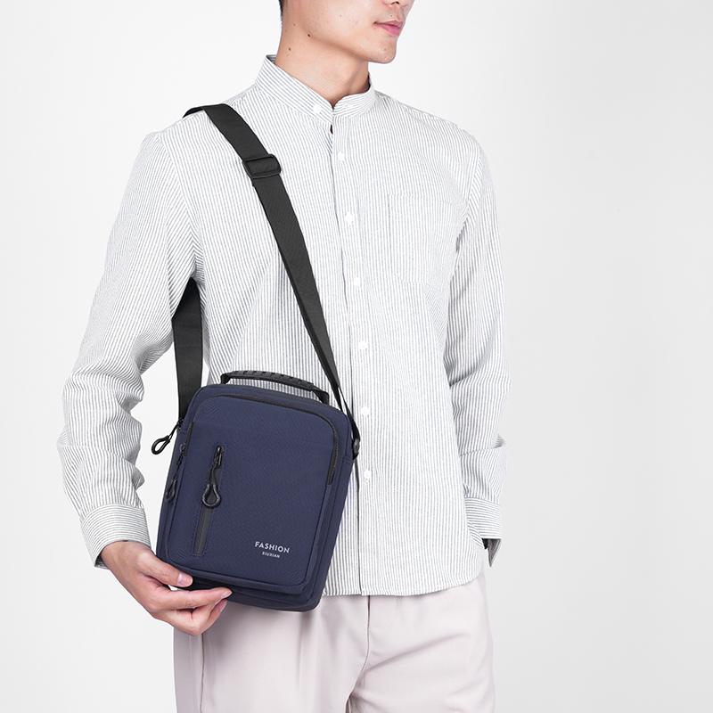 Męska torba typu crossbody, pojedyncza torba na ramię, duża pojemność, torba do przechowywania, modna, wielokieszeniowa, biznesowa torba typu crossbody