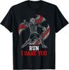 Run I Dare You Funny Baseball Catcher Graphic Players Fans T-Shirt