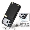 For iPhone 17 Pro Max Case TPU + PU Leather Hardware Decor Phone Cover with Card Holder