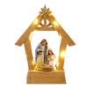 Festive Nativity Manger Scene Resin Birth Statue Figurine Table Decoration for Christmas Celebrations