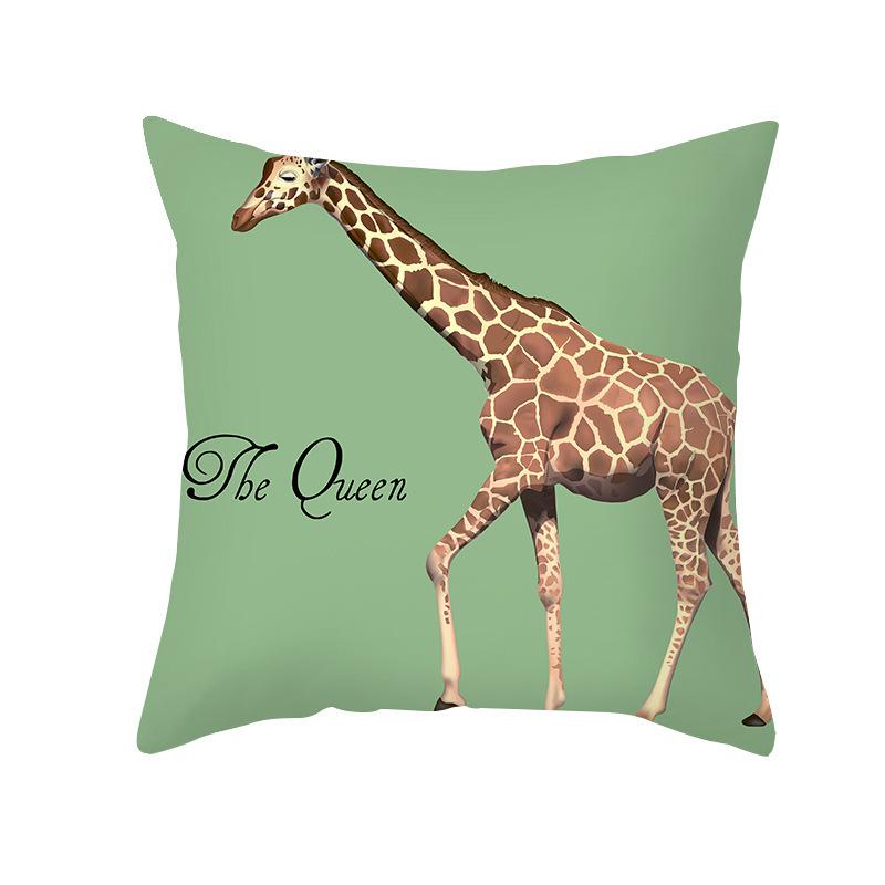 Ins Pillow Cover Nordic Summer Green Plants Office Waist Backrest Home Decoration Pillow Cover Ins Style
