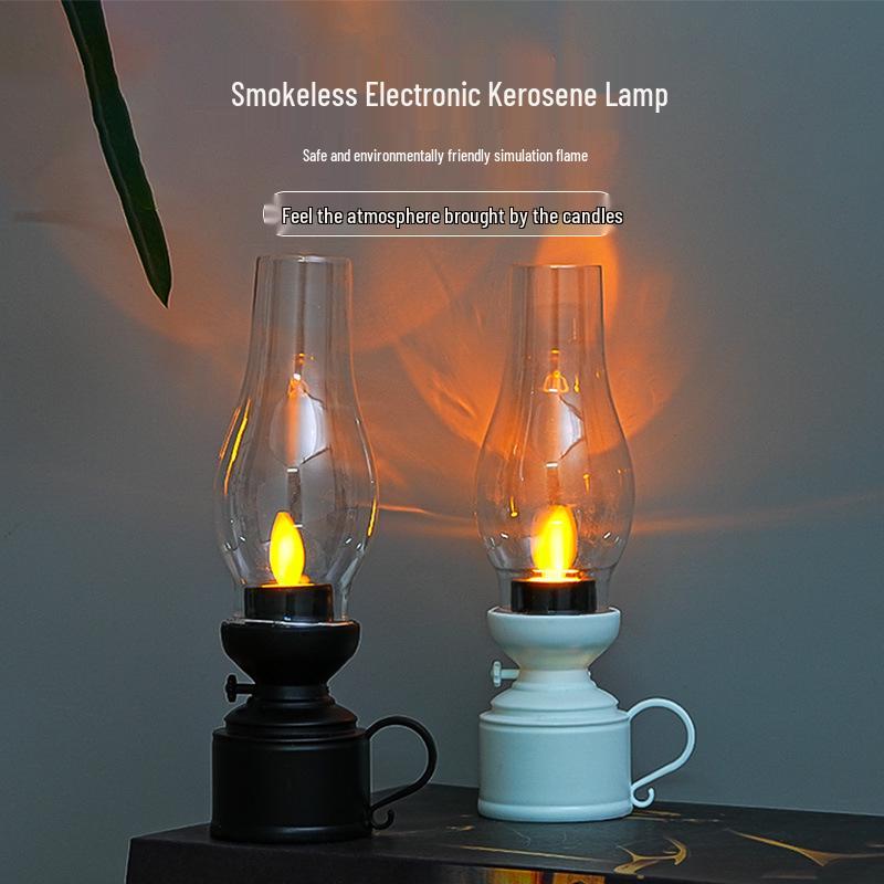 Retro LED Luminous Kerosene Lamp - Pony Lamp, Electronic Candle Light, Creative Decor & Gift Hurricane Light.