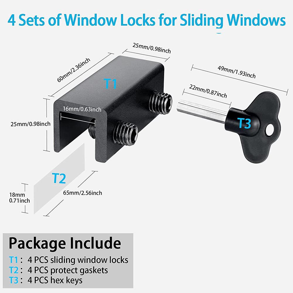 1-10Pcs Window Sliding Door Lock Sliding Sash Stopper Cabinet Locks Straps Doors Security Anti-theft Lock Baby Kids Child Safety