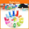 Children Wooden Educational Clock Montessori Ring Stacking Numbers Colours Toy