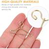 50Pcs Mini Clothes Hangers Metal Doll Clothes Dress Outfit Holders Wire Rack Stand for Miniature Dollhouse Gown Closets Toys Bedroom Accessories