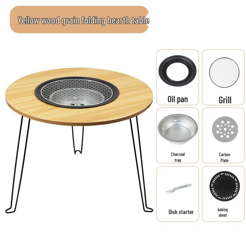 Di Qing Man Outdoor Charcoal Grill Table Set