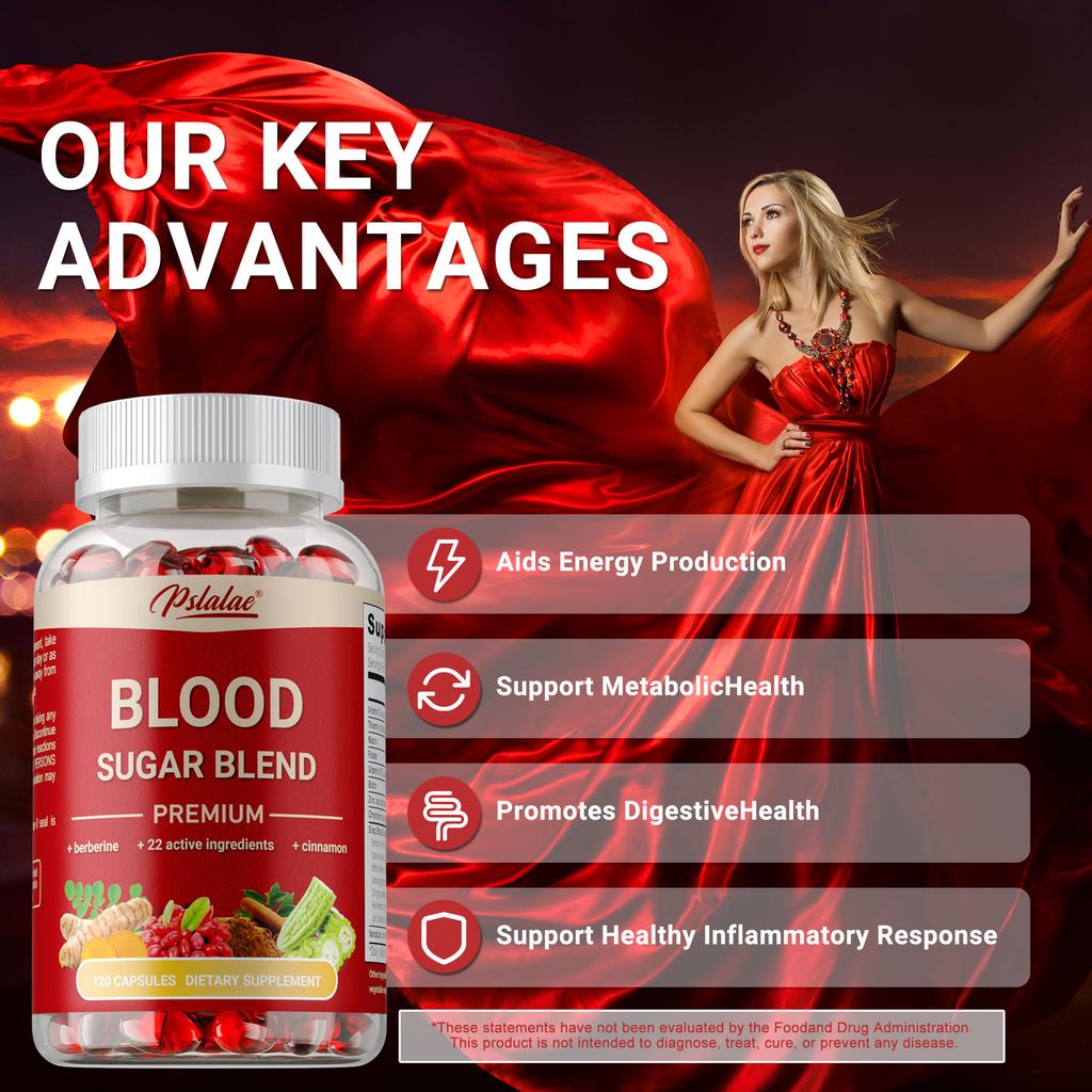 Blood Sugar Blend - with Berberine, Cinnamon, Gymnema, Alpha Lipoic Acid, CoQ10