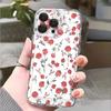 Rote Rosen Nahtloses Muster Transparenz Handyhülle für IPhone 14 15 16 13 12 11 17 Pro Max 12 13 Mini Weiche Hülle