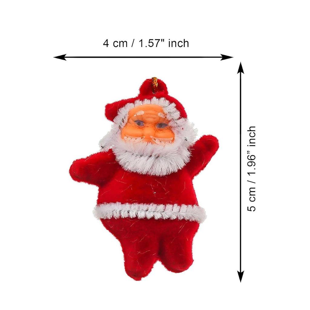Kleine Weihnachtsmann Weihnachtsdeko Baumhängeornamente (Packung mit 6) Requisiten Weihnachtsbaumschmuckartikel für Zuhause Büro Weihnachtsgeschenke