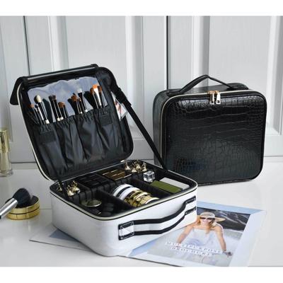 Neue Kosmetiktasche aus PU-Leder für Damen, multifunktional, tragbar, Reiseaufbewahrung, Make-up-Etui