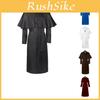 Long Sleeve Medieval Tunic Robe Halloween Cape Costume Cloak For Women Men