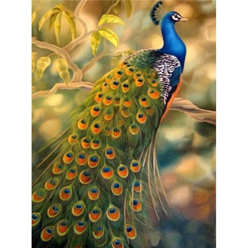 5D DIY Diamond Painting Kit  Flower Peacock  Art Diamond Embroidery Rhinestones Decorations for Home