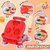 VBACALA Clay, Wheat Craft, 12 Colors, 51-Piece 3-in-1 Deluxe Set with Food Molds and Tools for Pretend Play (Hamburger, Ice Cream Shop, Bakery) - Perf