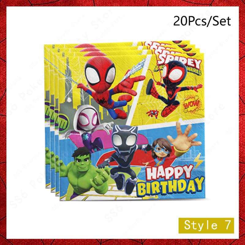 Spiderman Birthday Party Decor Itemations Disposable Tableware Plate Cup Napkins Bags Spidey Party Birthday Decor Itemation Supplies Set