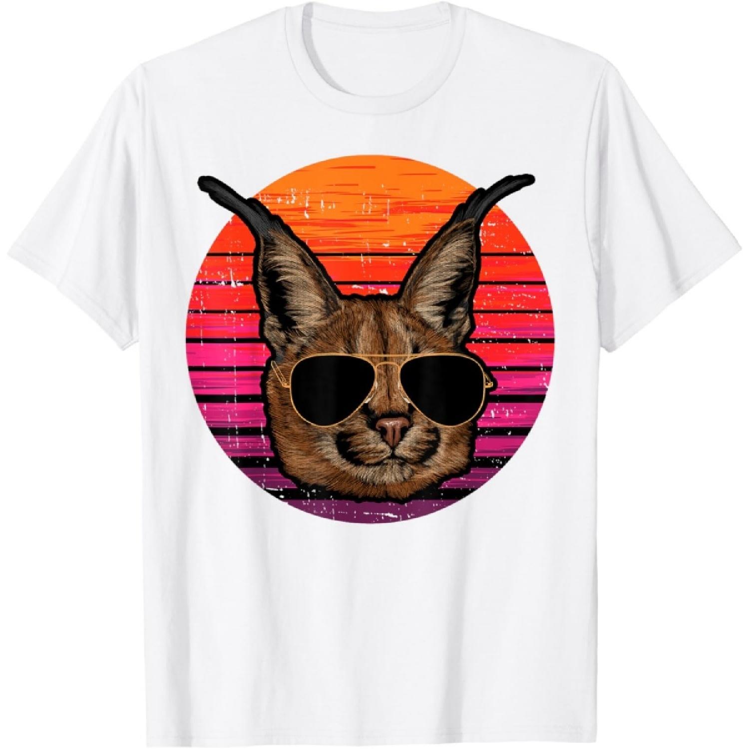 Мем Кот Флоппа Мем Кот Флоппа Кот Смешной Каракал Футболка(2) XXXXXL белый