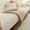 Lyxiga Kort Plysch Halkfria SofföverdragVinter Varm Mjuk Sammet Quiltning Soffhandduk Sektions- L-formad Sofföverdrag