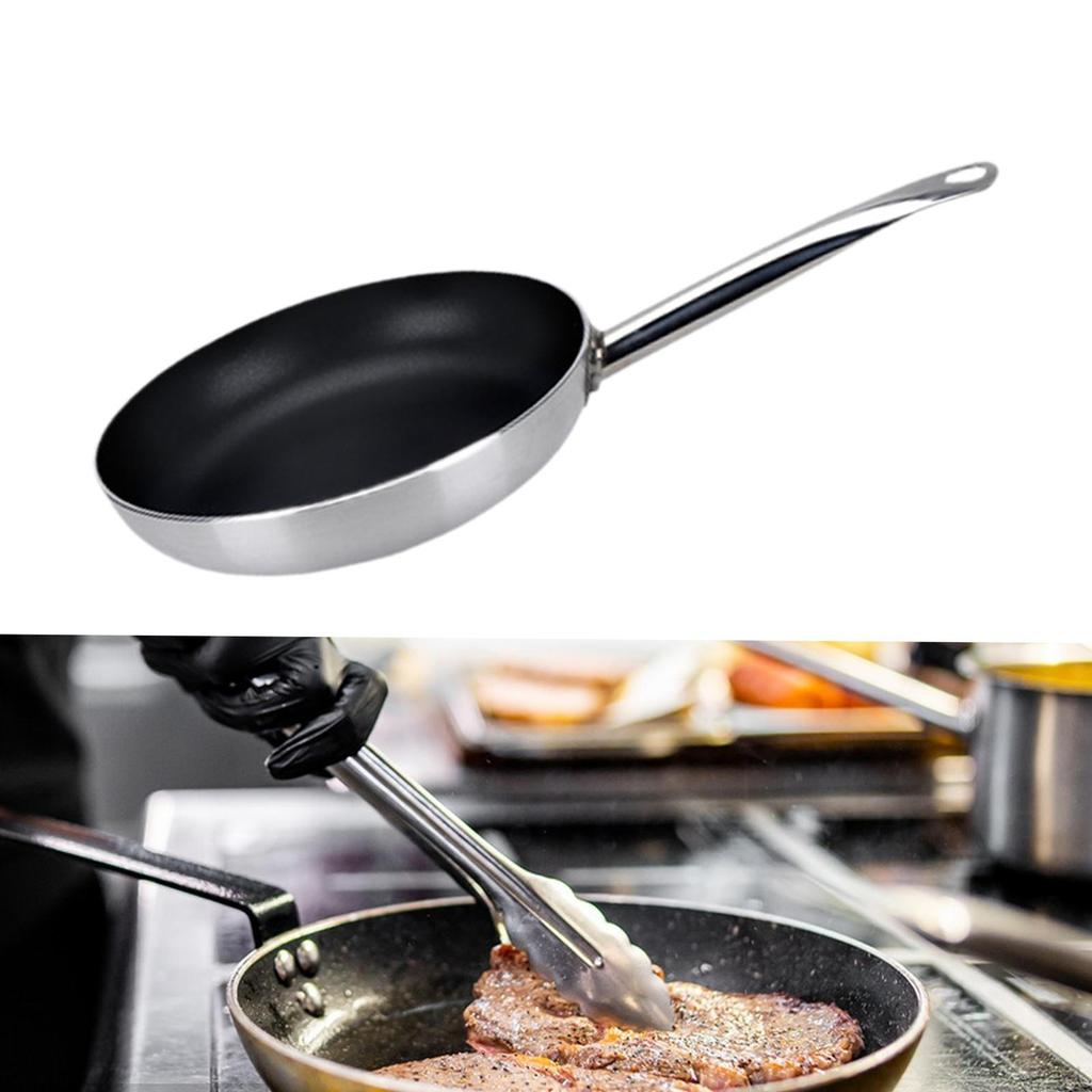 Aluminium Frying Pan for Induction Cooking with Long Handle And Round Design