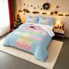 Cute Pink Pirate Bear Hopscotch Number Bedding set (1 duvet cover, 2 pillowcases, duvet not included), Blue Polka Dot Play Art Print