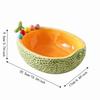 Hami Melon Shape Fruit Bowl with Fork Large Capacity Cute Toothpick with Holder  Household Use
