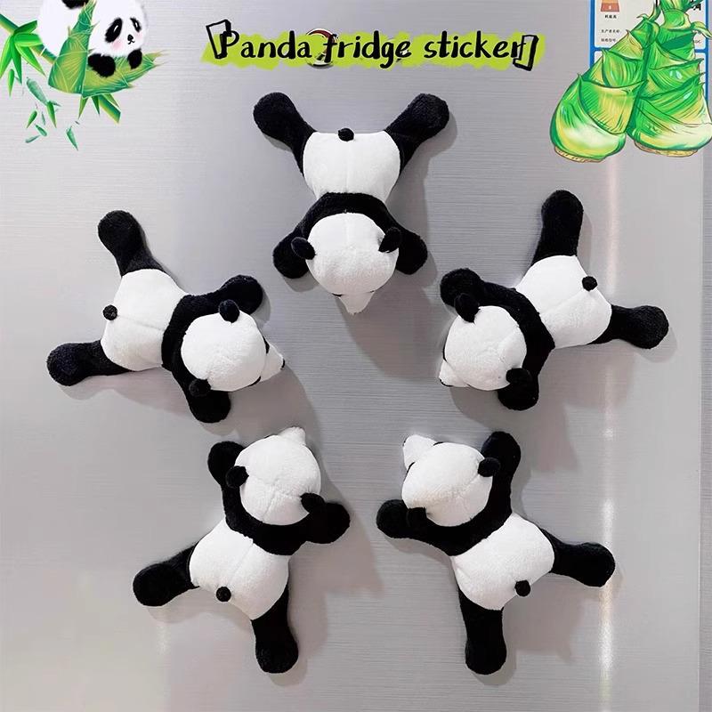 Chengdu Personalized Creative Cute Plush Panda Refrigerator Magnet Souvenir