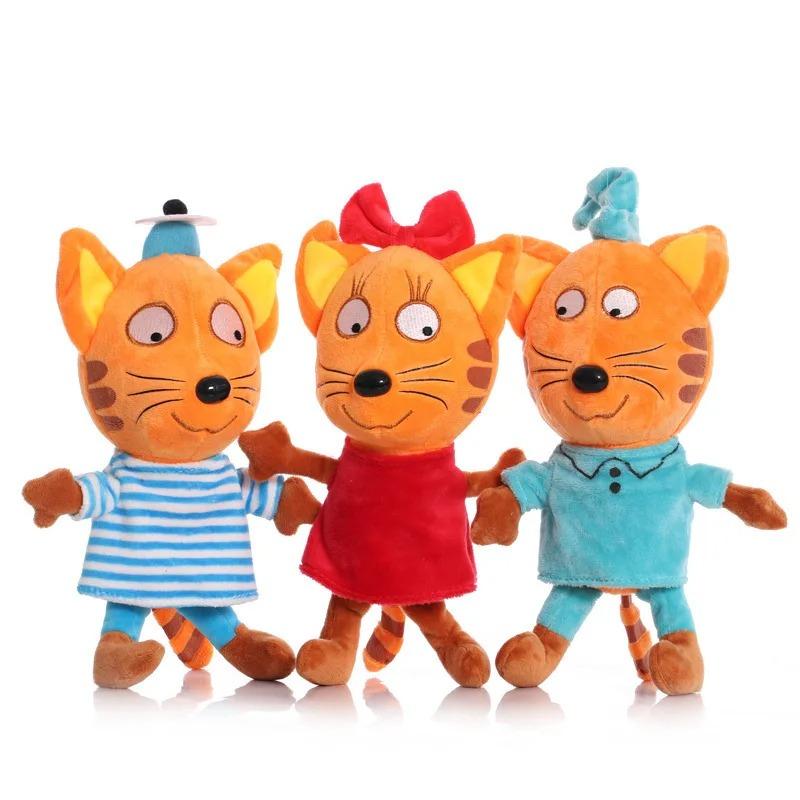 Anime Three Little Kittens TpnkoTa Plush Toy Russian Cartoon Tri Kota KoteKitty Cookie Pudding Candy Stuffed Animal Cat Fan Gift