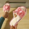 Autumn Winter Women Fashion Indoor Plush Bow Slippers Females New Lovely Bowknot Slides Men Home Cute Warm Fluffy Light Sandals