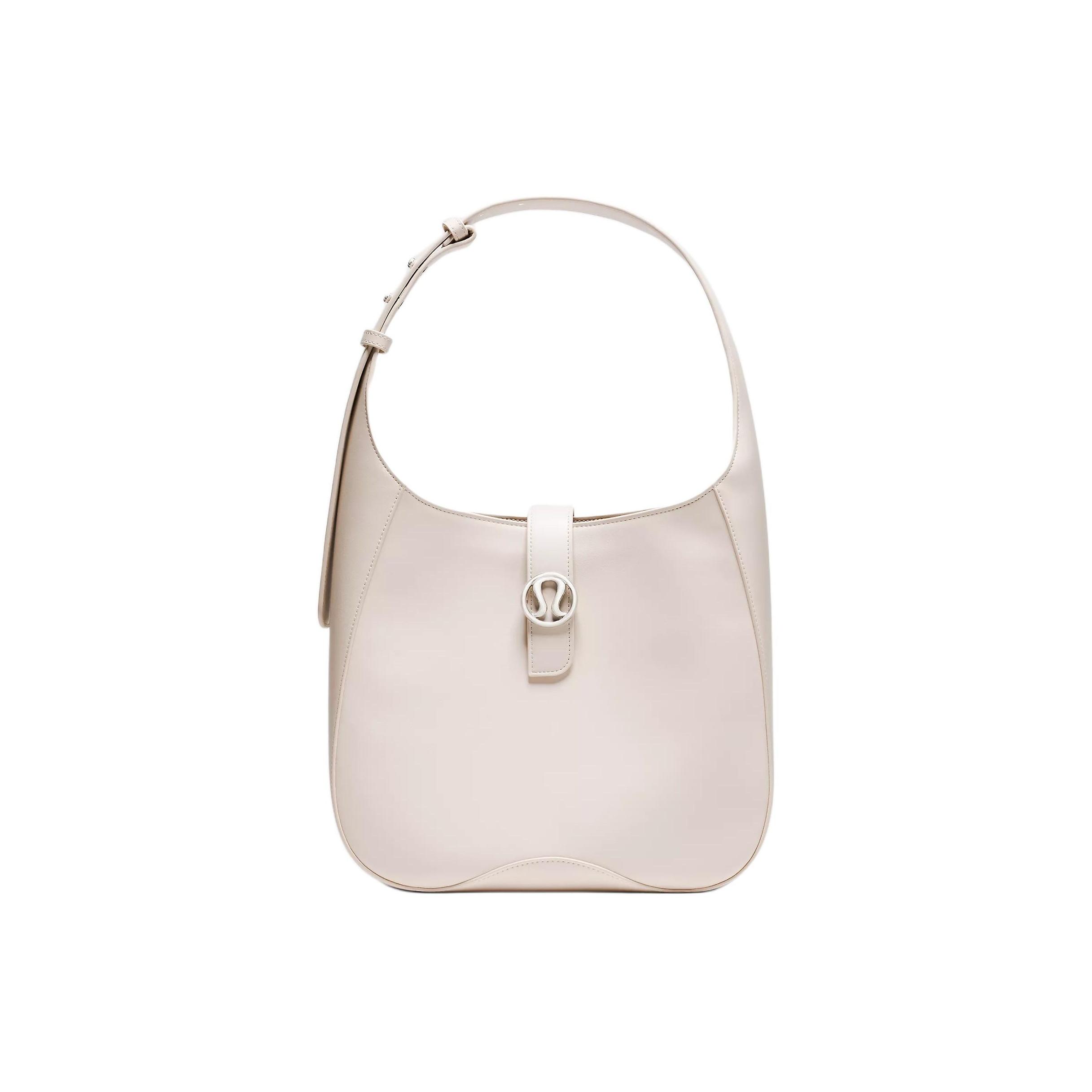 

Lululemon Adjustable Shoulder Strap Logo Faux Leather Shoulder Bag Women Shoulder Bag Pecan LW9FX8S-7525 Hickory Nut