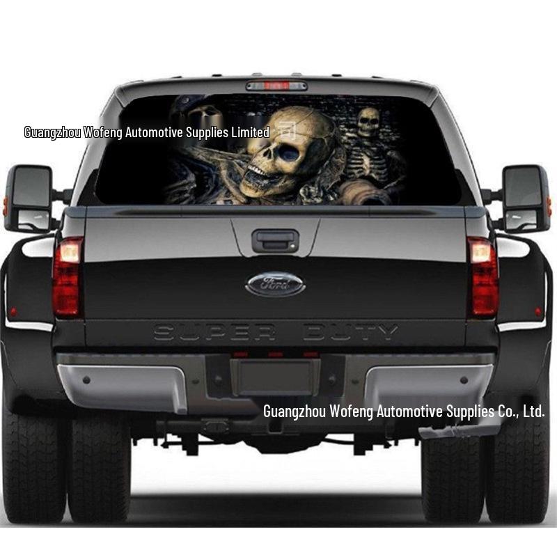 Universal Pirate Skull Rear Window Decal for SUV and Truck Models