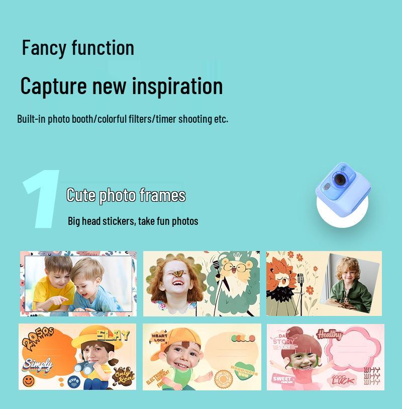 Instant Print Kids' Mini Digital Camera with Video Recording