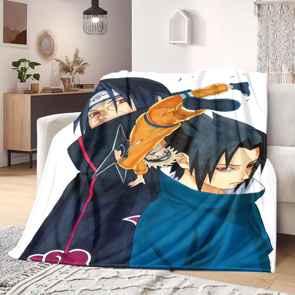 Naruto Anime Print Blanket Warm  Comfortable Flannel Blanket Suitable for Bedrooms, Sofas, Beds, Chairs, Picnics, Travel