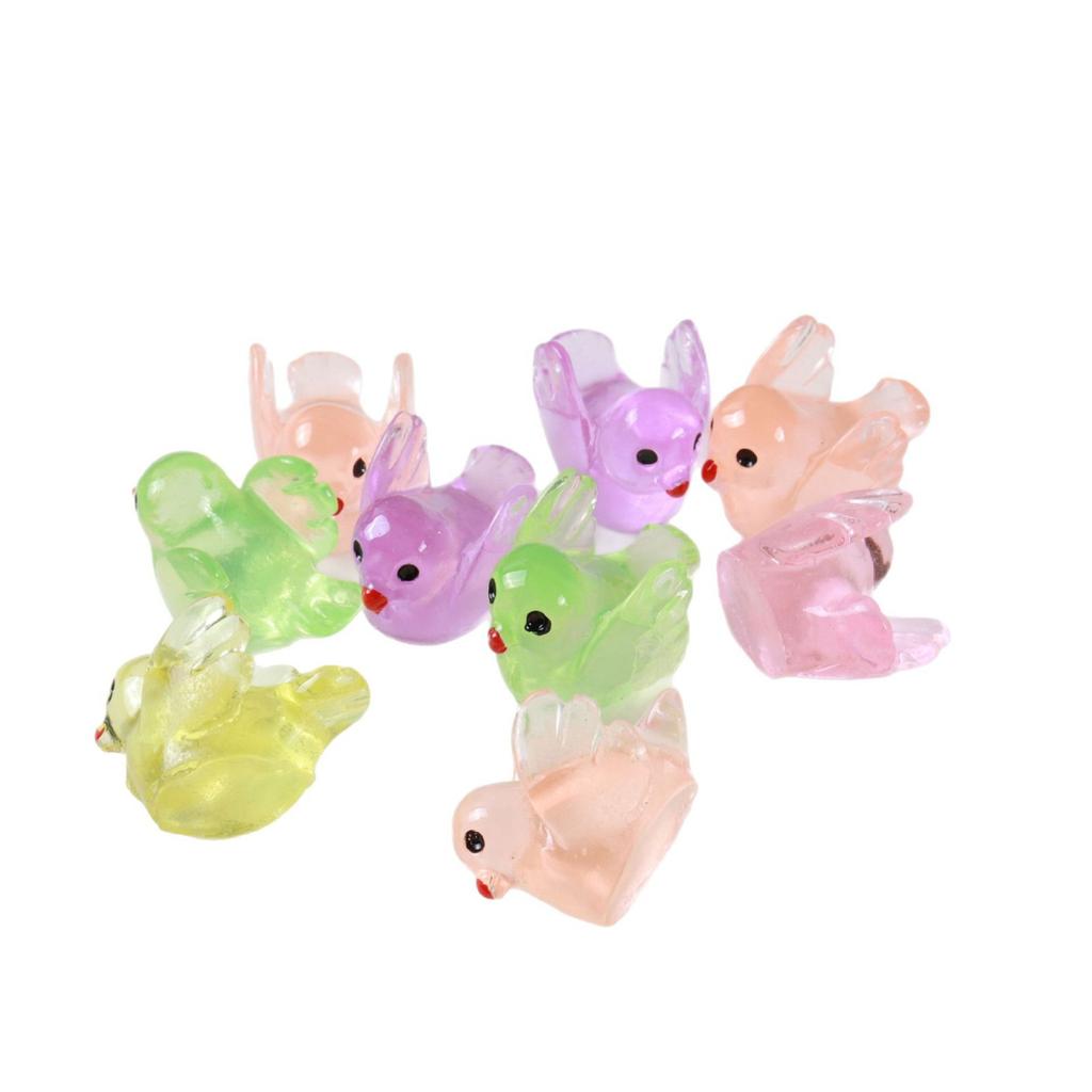 5/10 Stück Leuchtende Mini-Taubenmoos-Mikrolandschaft Miniaturfiguren Feengarten-Zubehör Heimdekoration Leuchtet im Dunkeln