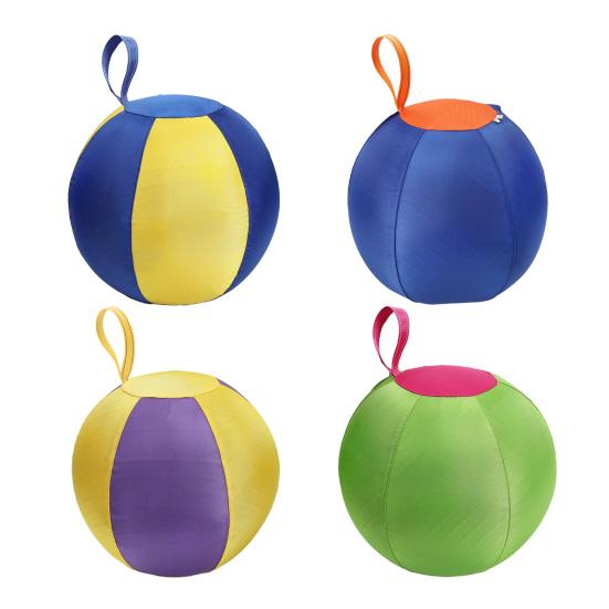 18 Inches Inflatable Calming Ball for Dogs Herding Ball with Cover Handle Tear-Resistant Dog Training Ball for Large Breeds Outdoor Active Play