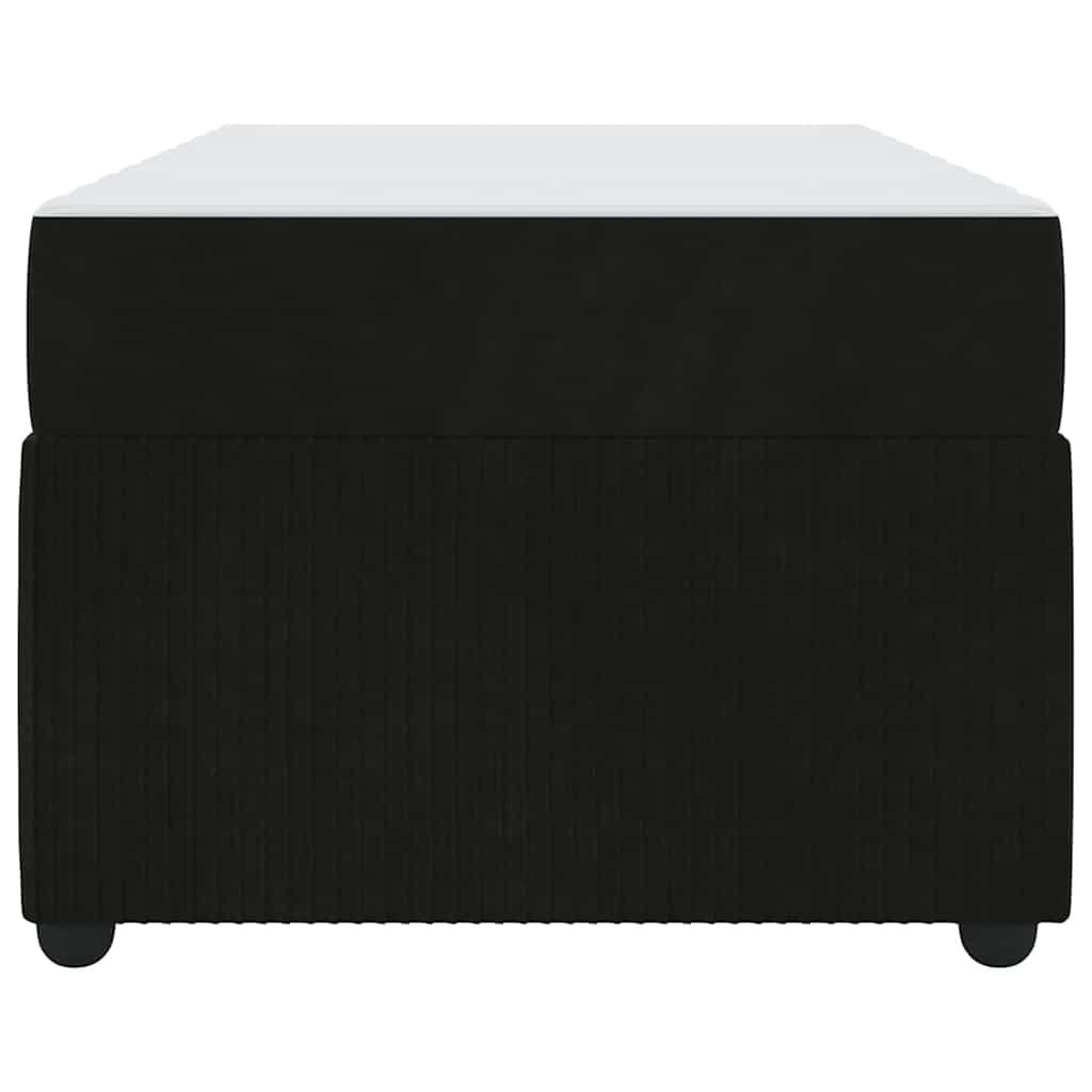 Bed Frame with Mattress Black 80 X 200 Cm Fabric