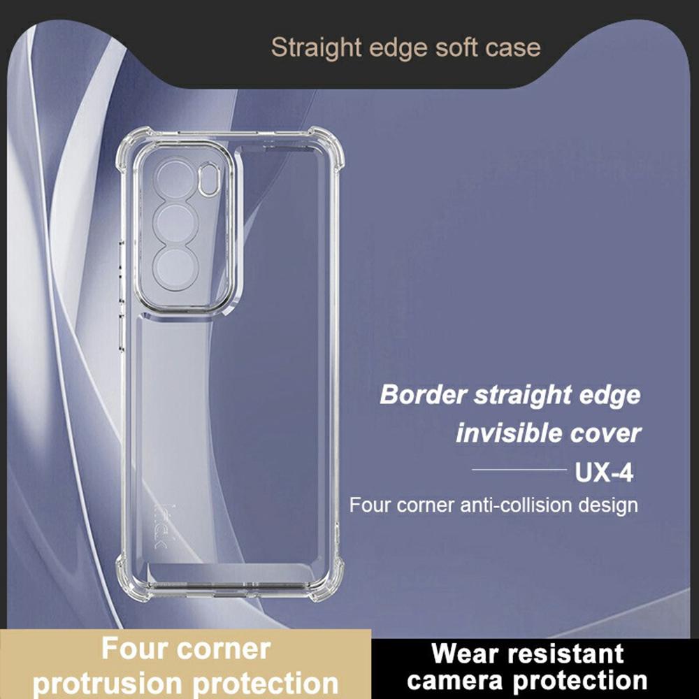 IMAK UX-4 Series for Oppo Reno12 5G (Global) Clear Phone Case Four Corner Shockproof TPU Back Cover