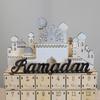 Holz Ramadan Countdown Kalender 30 Tage Schubladen LED Beleuchtet Eid Mubarak Dekorationen für Islamische Feste Heimdekoration