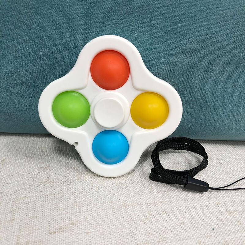 Toys Push Bubble Fidget Spinner ADHD Anxiety Stress Relief Birthday Party Favors Gifts for Classroom Prize Kids Boys Girls