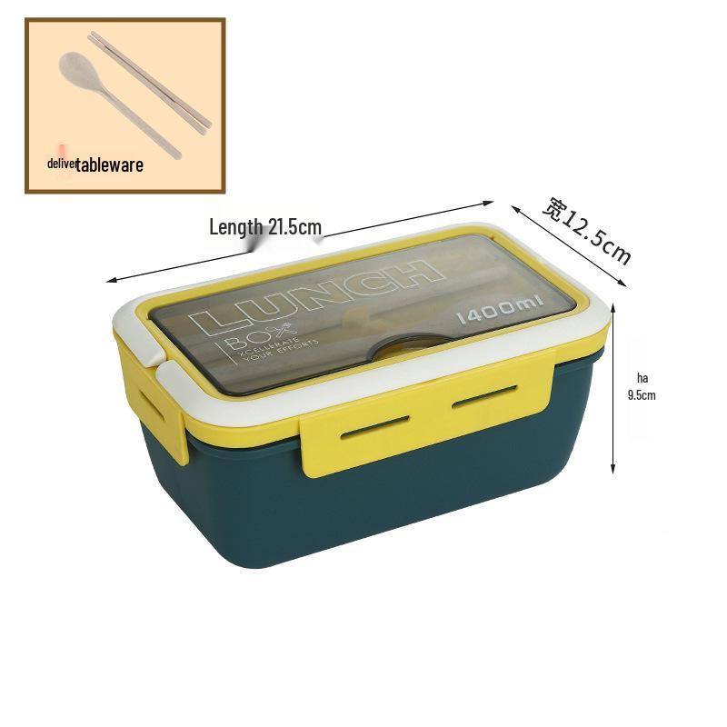 Portable Wheat Straw Bento Box: Insulated, Multi-Compartment, Japanese-Style, Microwave Safe for Office Workers & Students