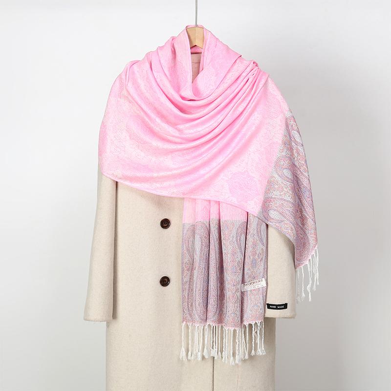 Women Paisley Scarf Cashmere Feeling Shawls Tassel Blanket Wraps Lady Scarves Foulard Bufanda Jacquard Pashmina Poncho Stoles