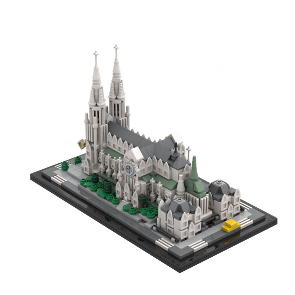 Gobricks MOC-214496 St. Patrick's Cathedral 1:800Building Blocks Toys Gift