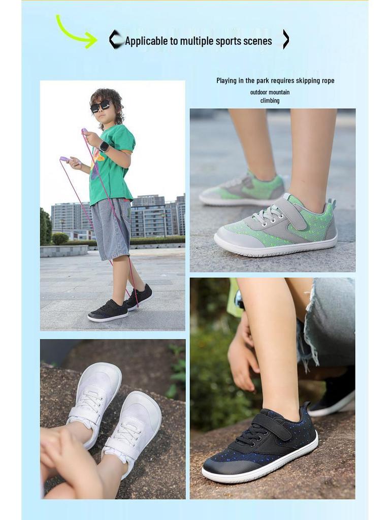 Children's Wide-Toe Barefoot Outdoor Casual Shoes - Zero Drop, Wide-Fit Sports Shoes